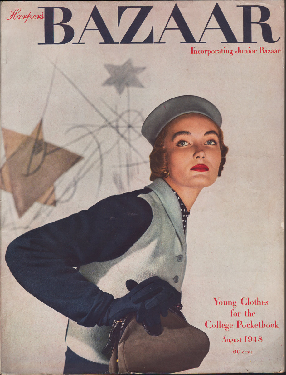 Image for Harper's Bazaar, August 1948 Testa Dell' Efebo a poem by Tennesee Williams; Coates' "Wisteria Cottage"; Wright's "Envoy Extraordinary of Israel"; Kirstein's "Elie Nadelman"; Lee's "To Have...or to Have Not" ; Poem by Tennessee Williams; Maisel's "Flea Circus.