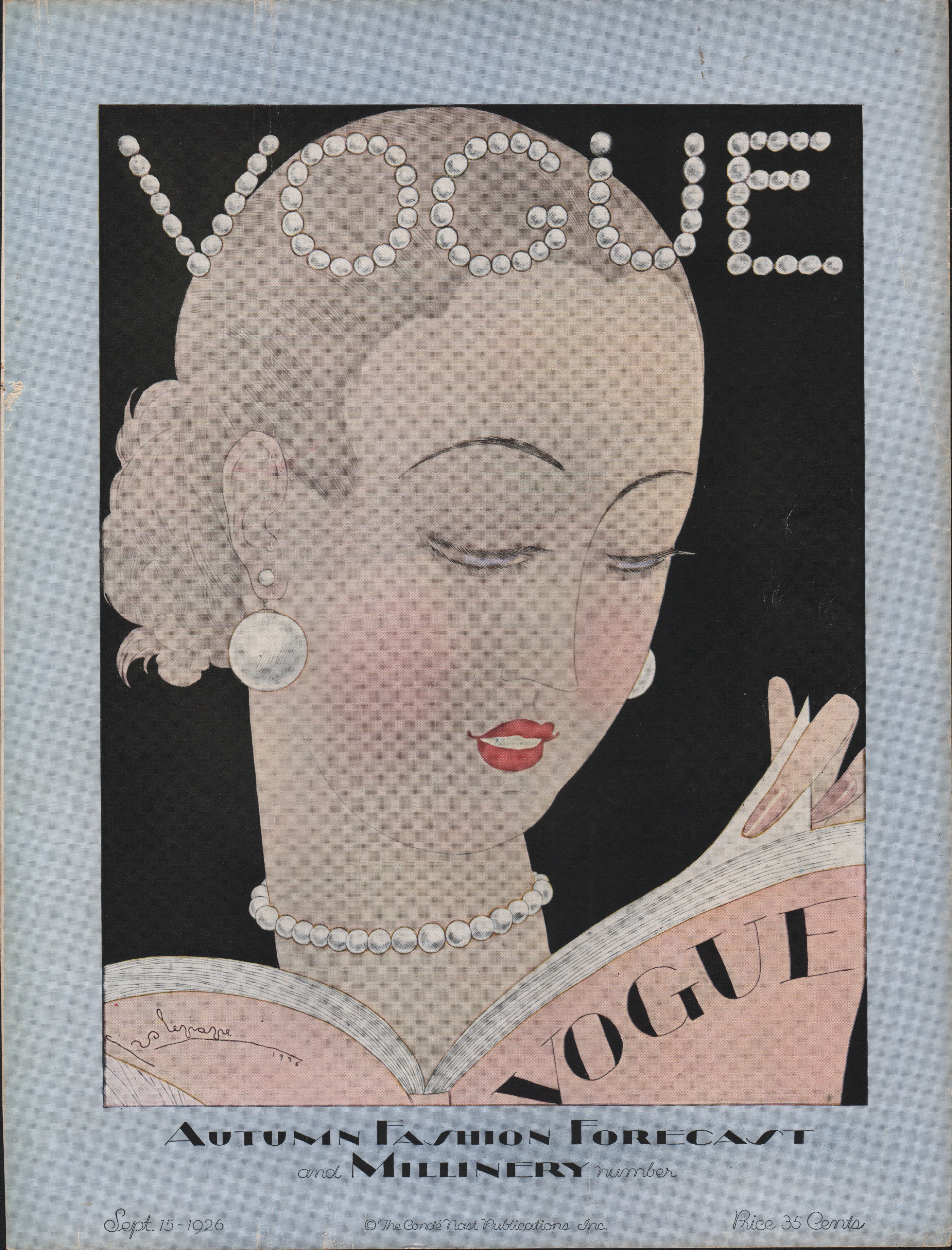 Image for Vogue Magazine, September 15, 1926. Cover.