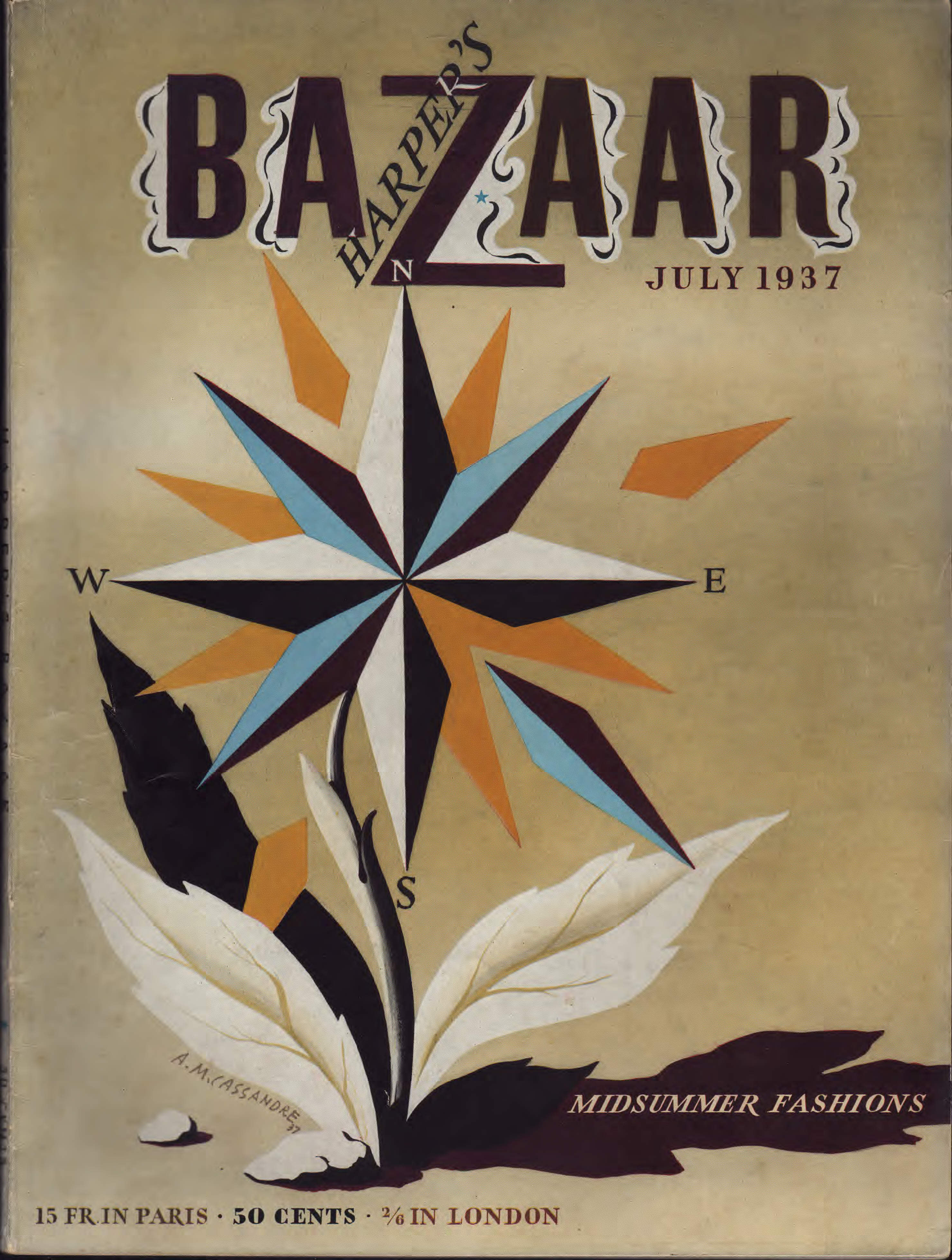 Image for Harper's Bazaar, Midsummer Fashions.  July 1937