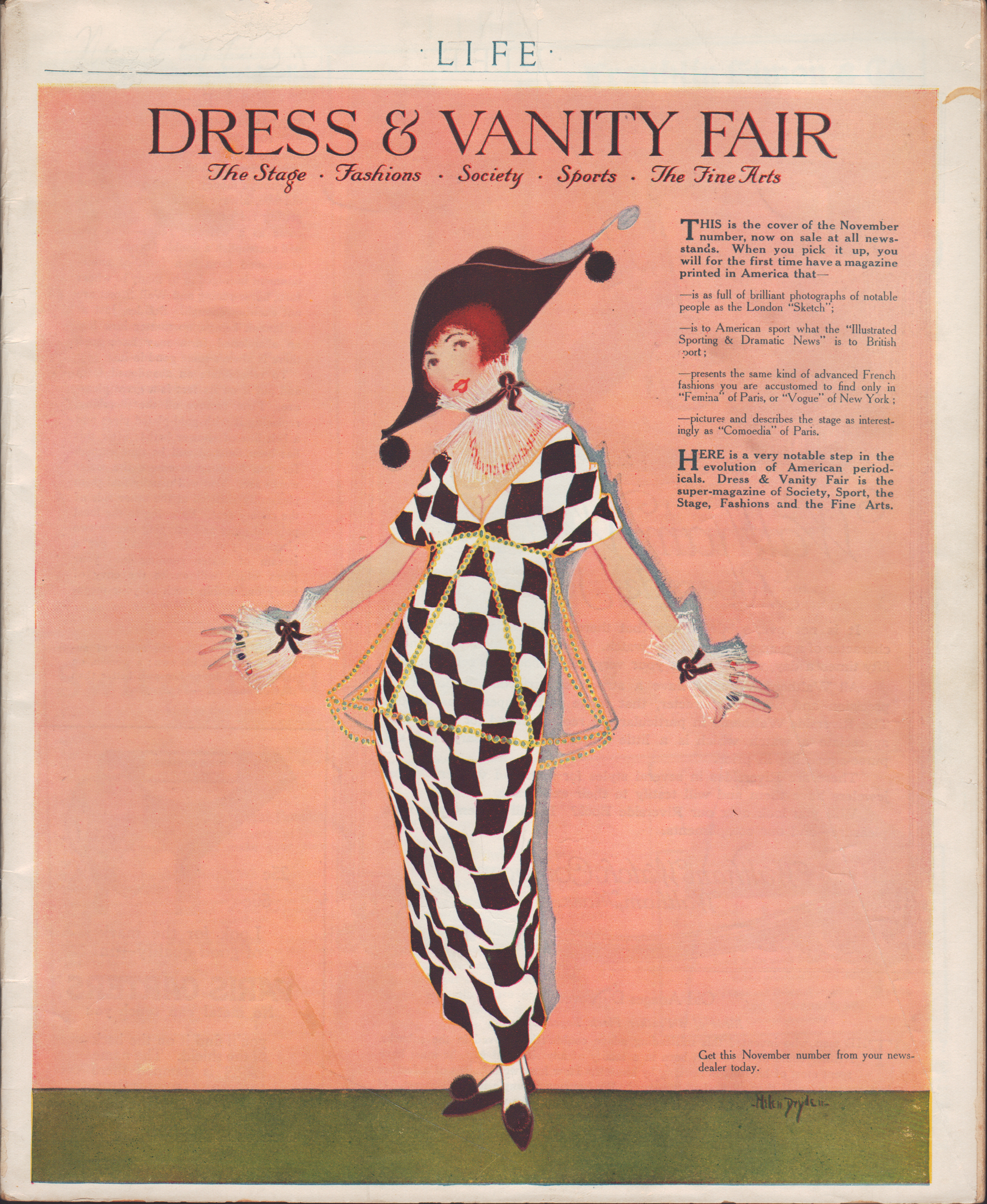 Image for Color Advertisement for Vanity Fair from Life Magazine, November 6, 1913