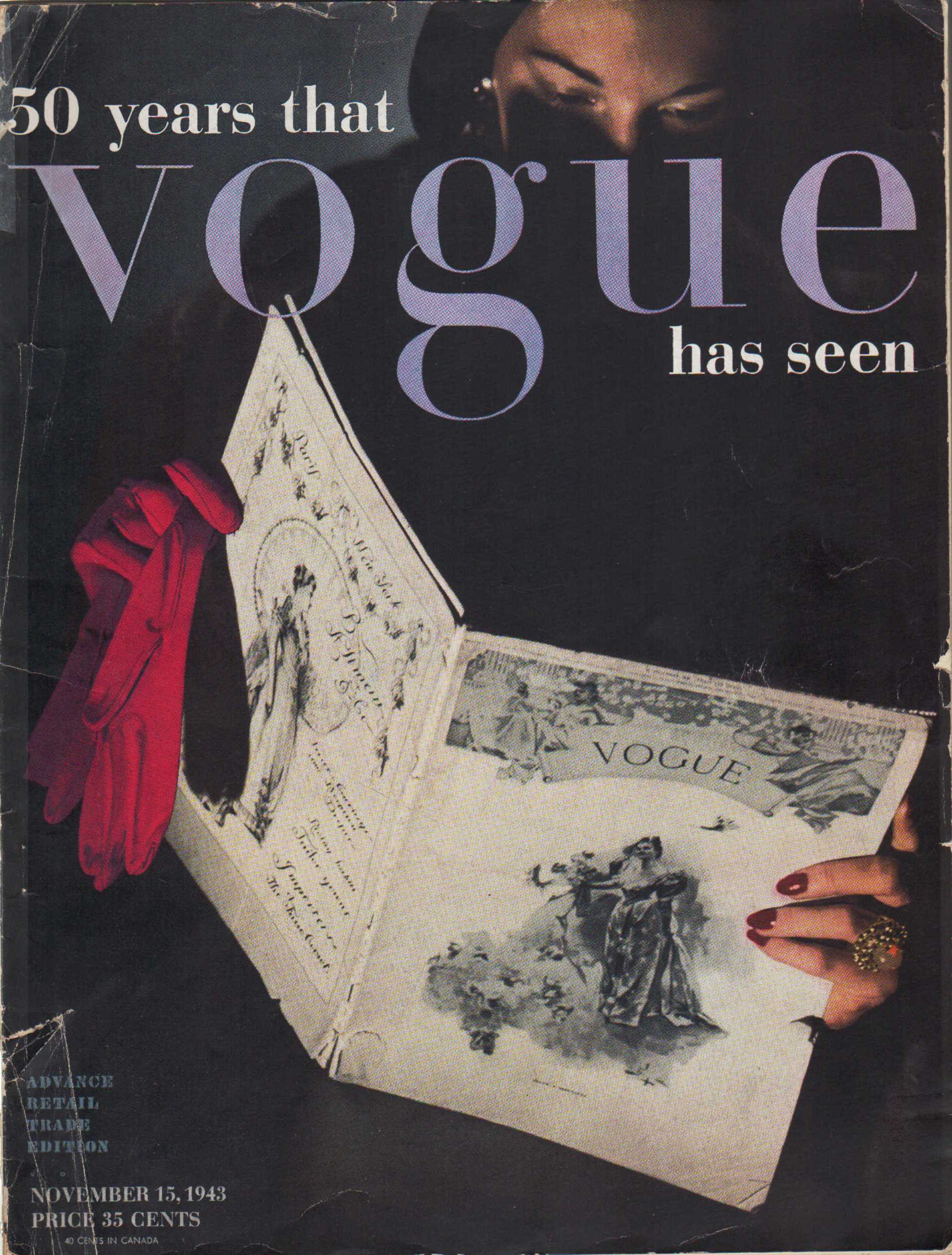 Image for Vogue Magazine, November 15, 1943 50 years that vogue has seen