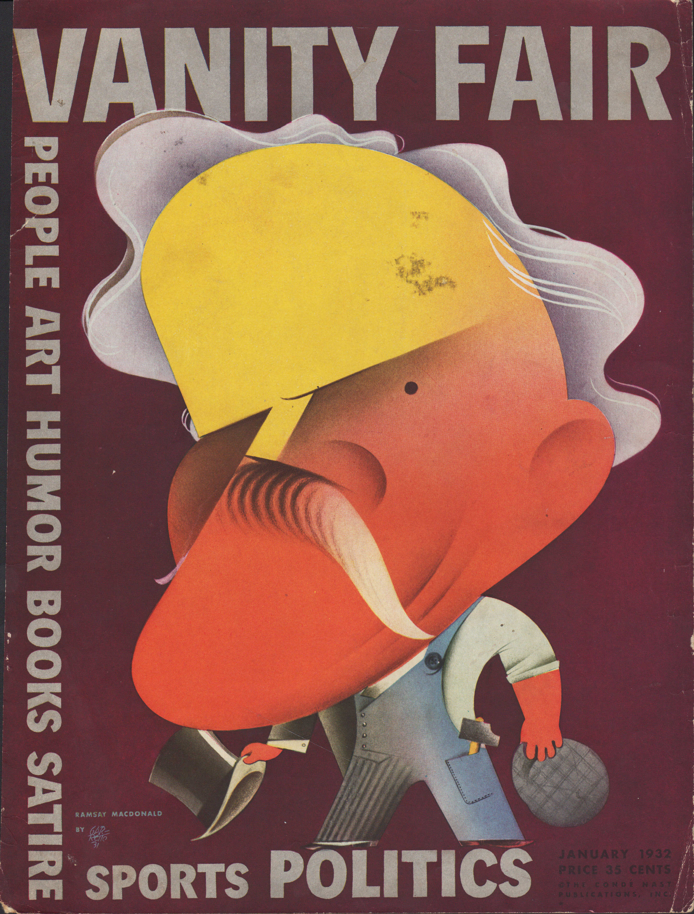 Image for Vanity Fair Magazine, January, 1932 - Cover Only