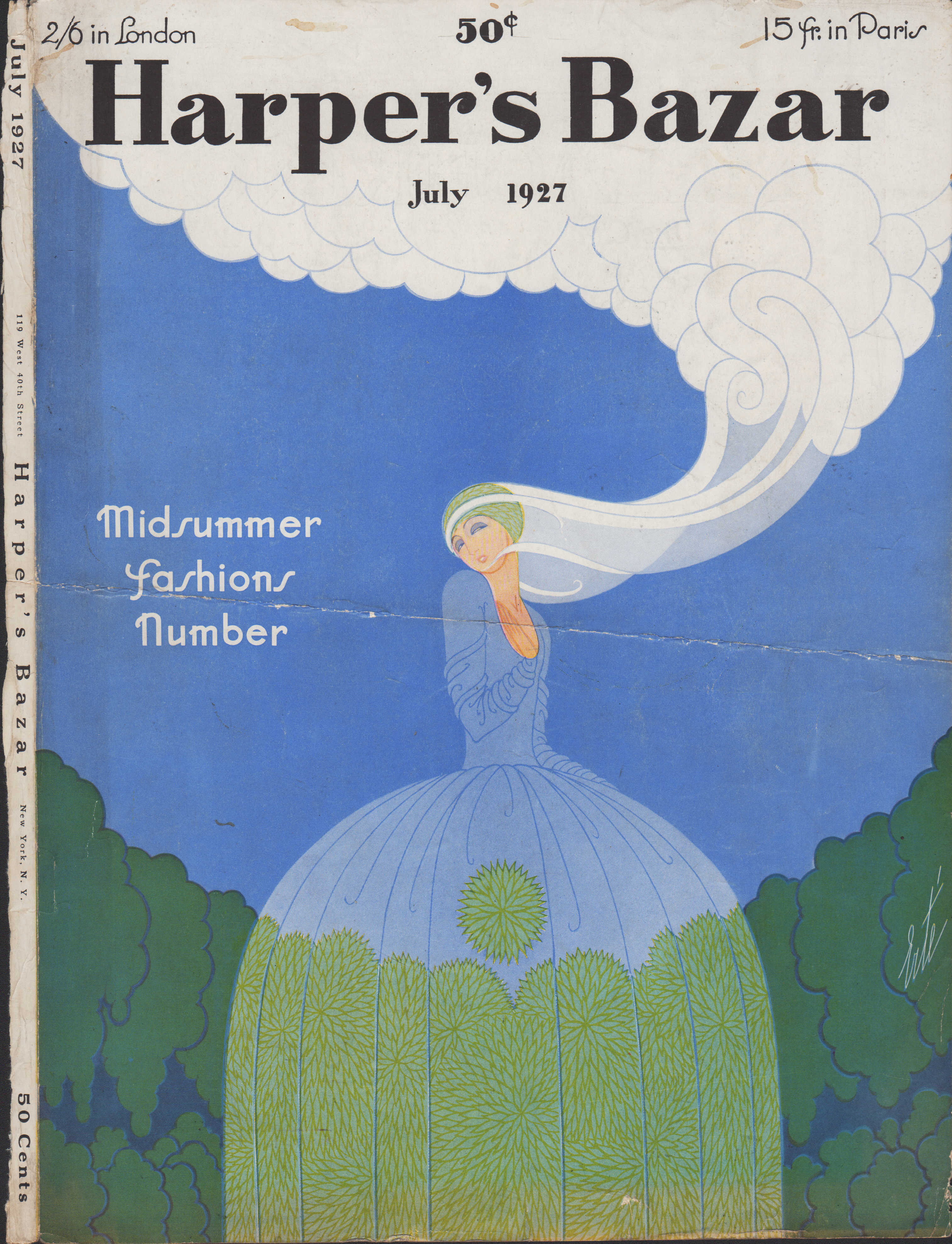 Image for Harper's Bazar (Harper's Bazaar) July, 1927 - Cover Only Midsumer Fashion Number
