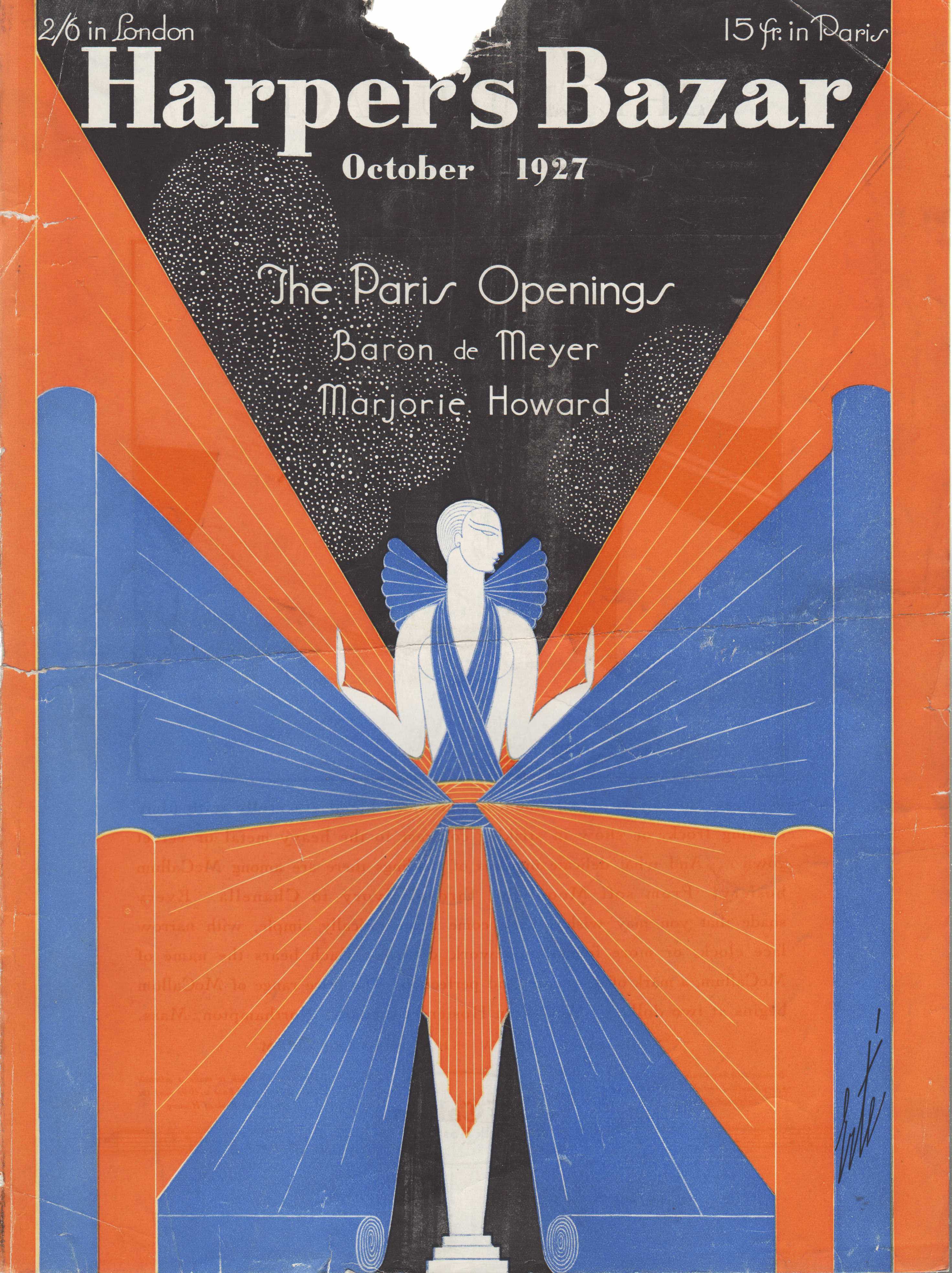 Image for Harper's Bazar (Harper's Bazaar) October, 1927 - Cover Only