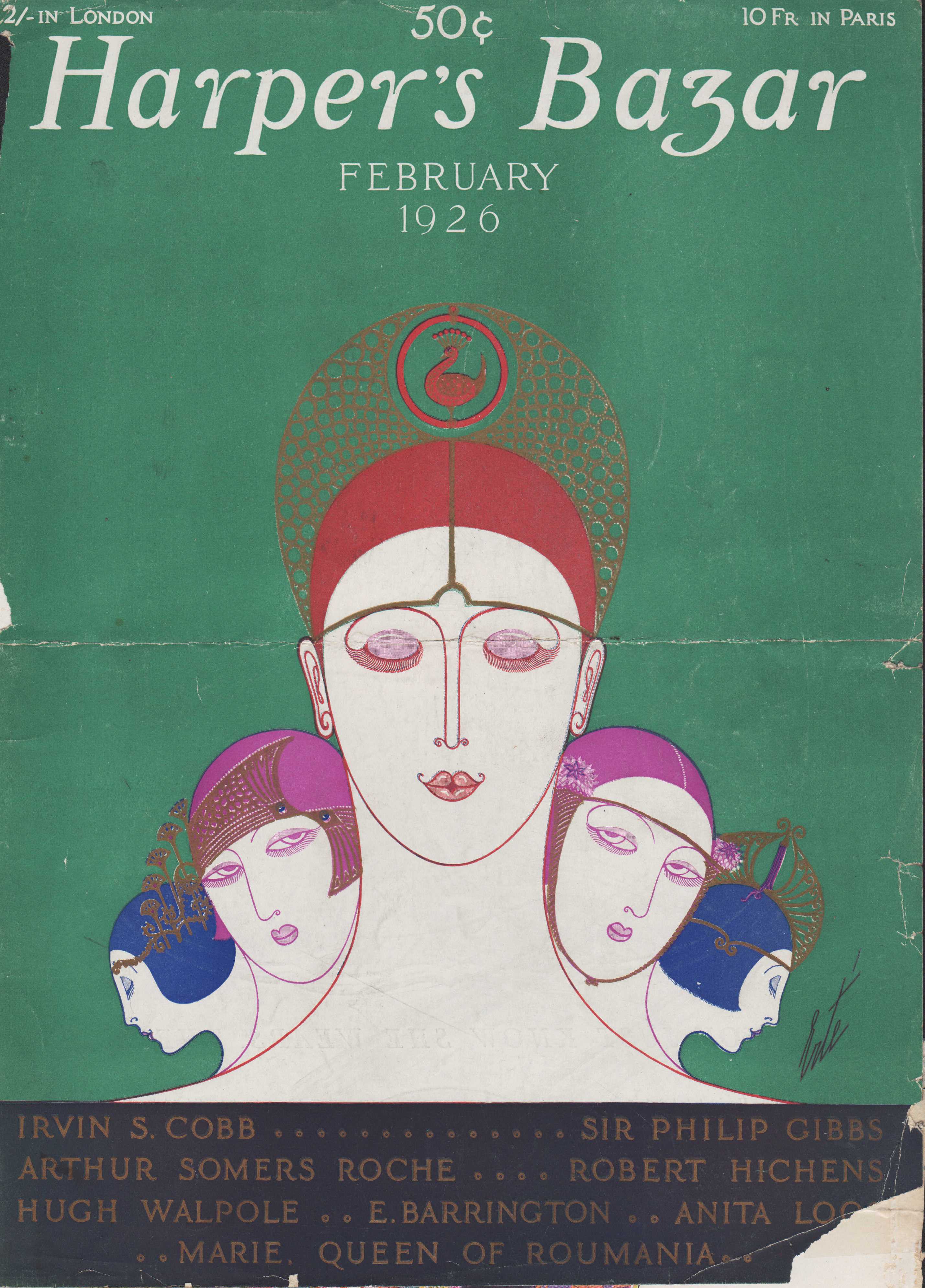 Image for Harper's Bazar (Harper's Bazaar) - February, 1926 - Cover Only