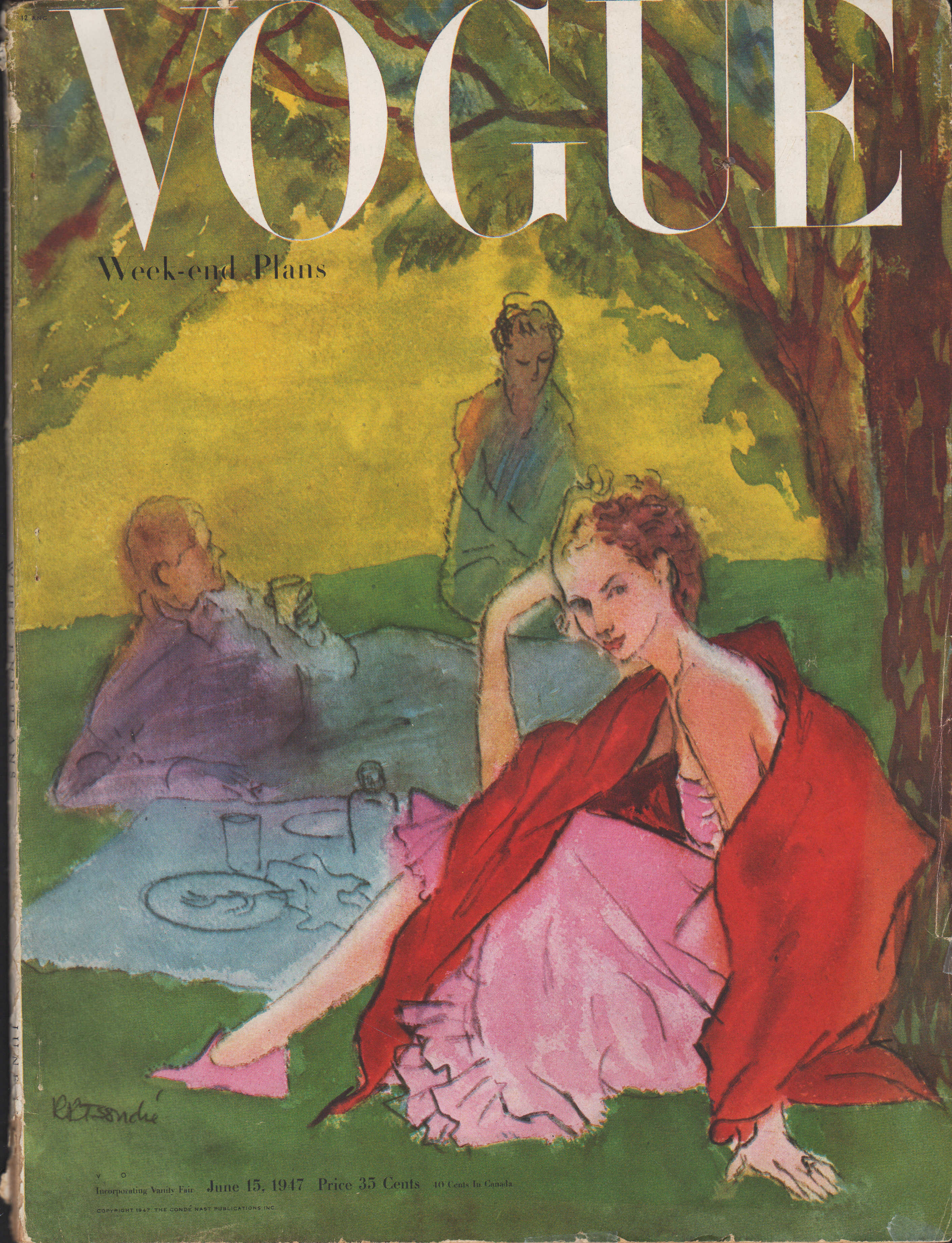 Image for Vogue Magazine, June 15, 1947 Week-end Plans