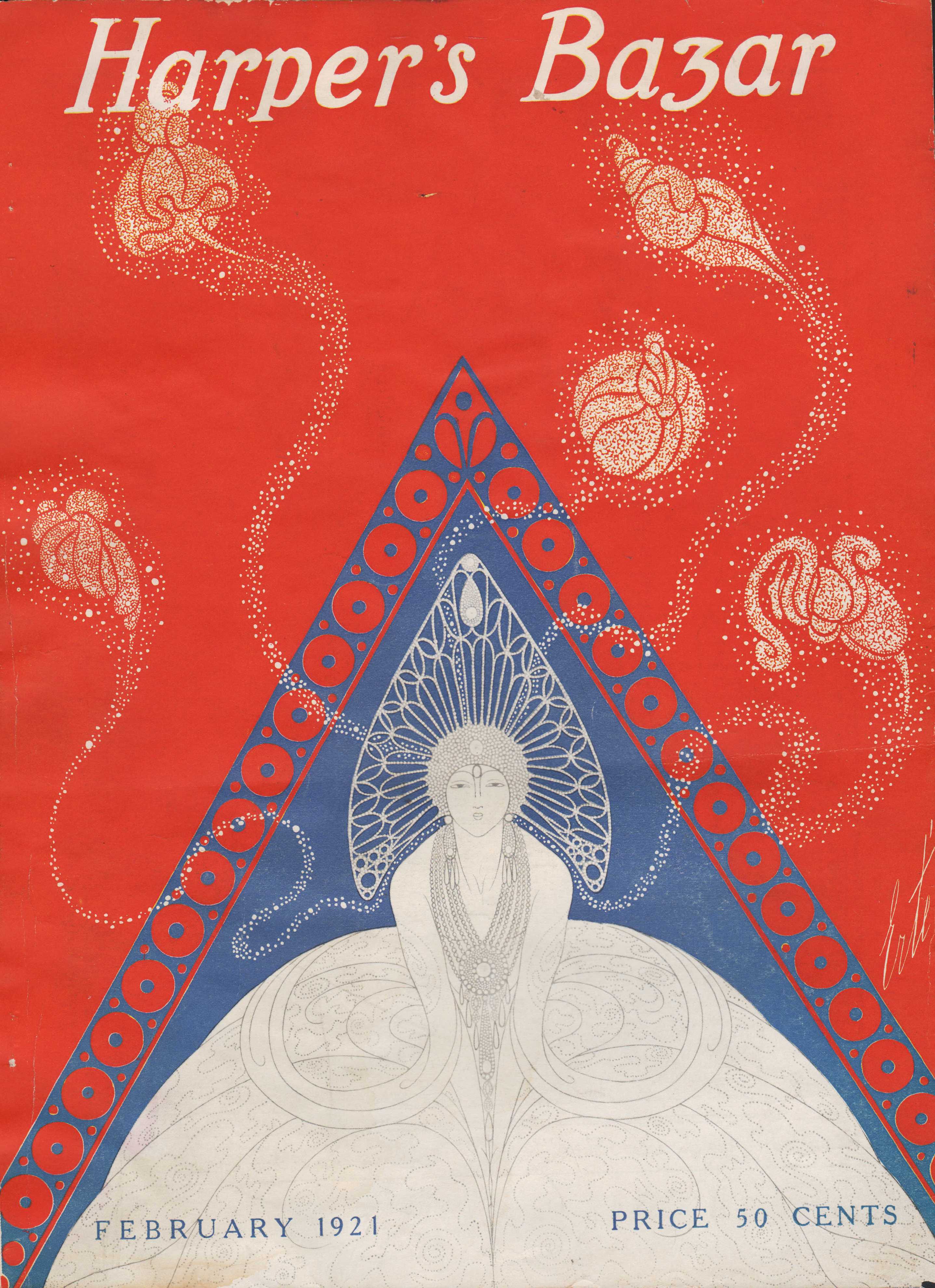 Image for Harper's Bazar (Harper's Bazaar). February 1921 - Cover Only
