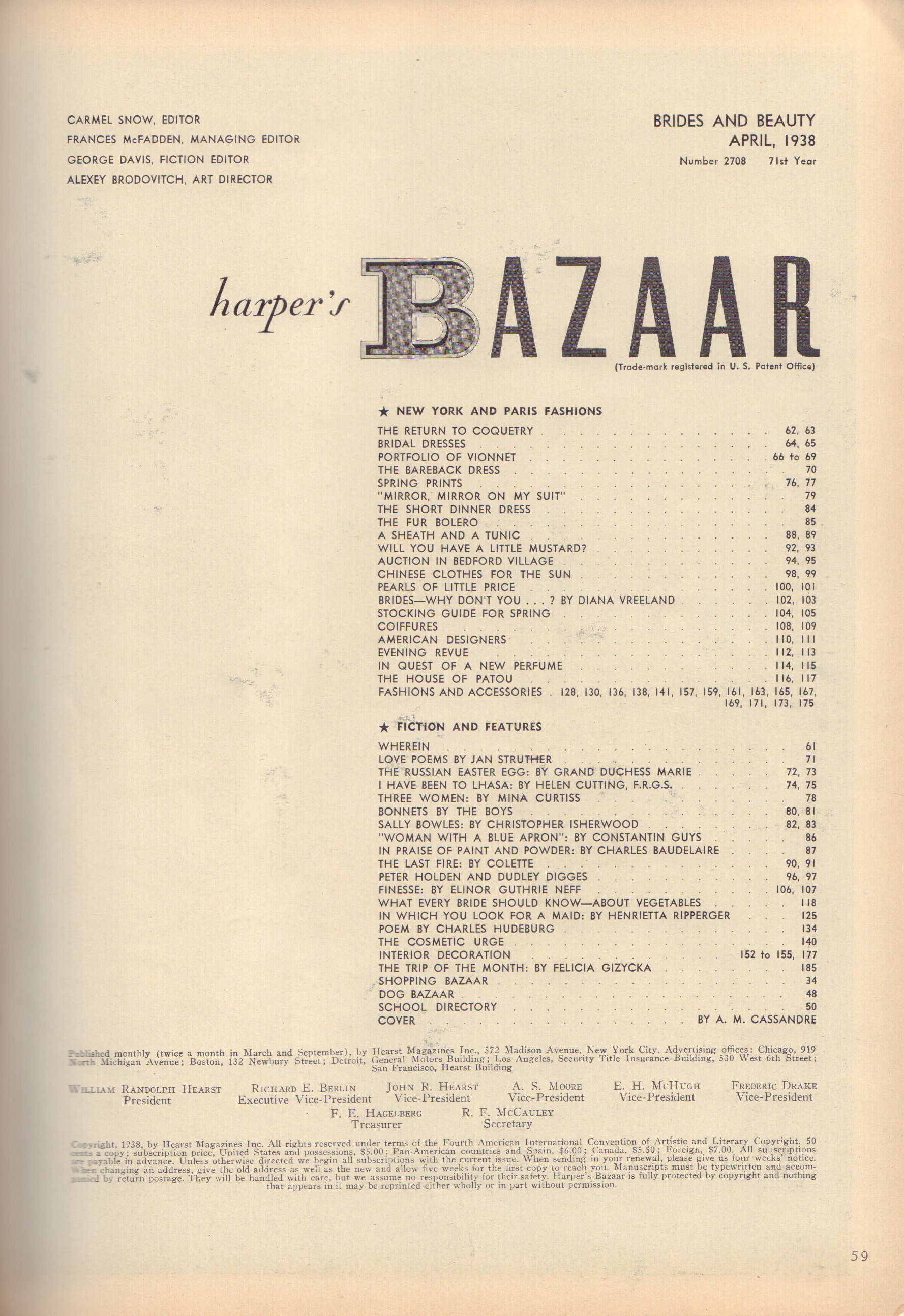 Image for Harper's Bazaar (Bazar) April 1938