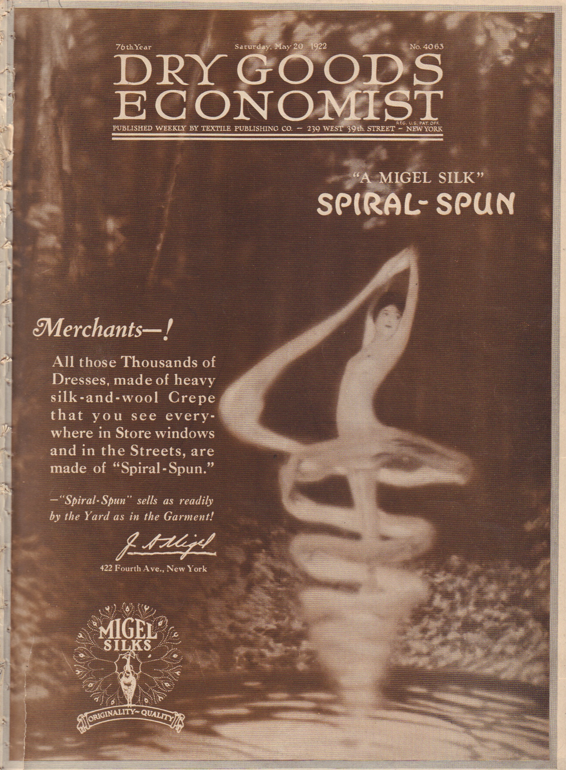 Image for Dry Goods Economist - Saturday May 20, 1922 - 76th Year, No. 4063