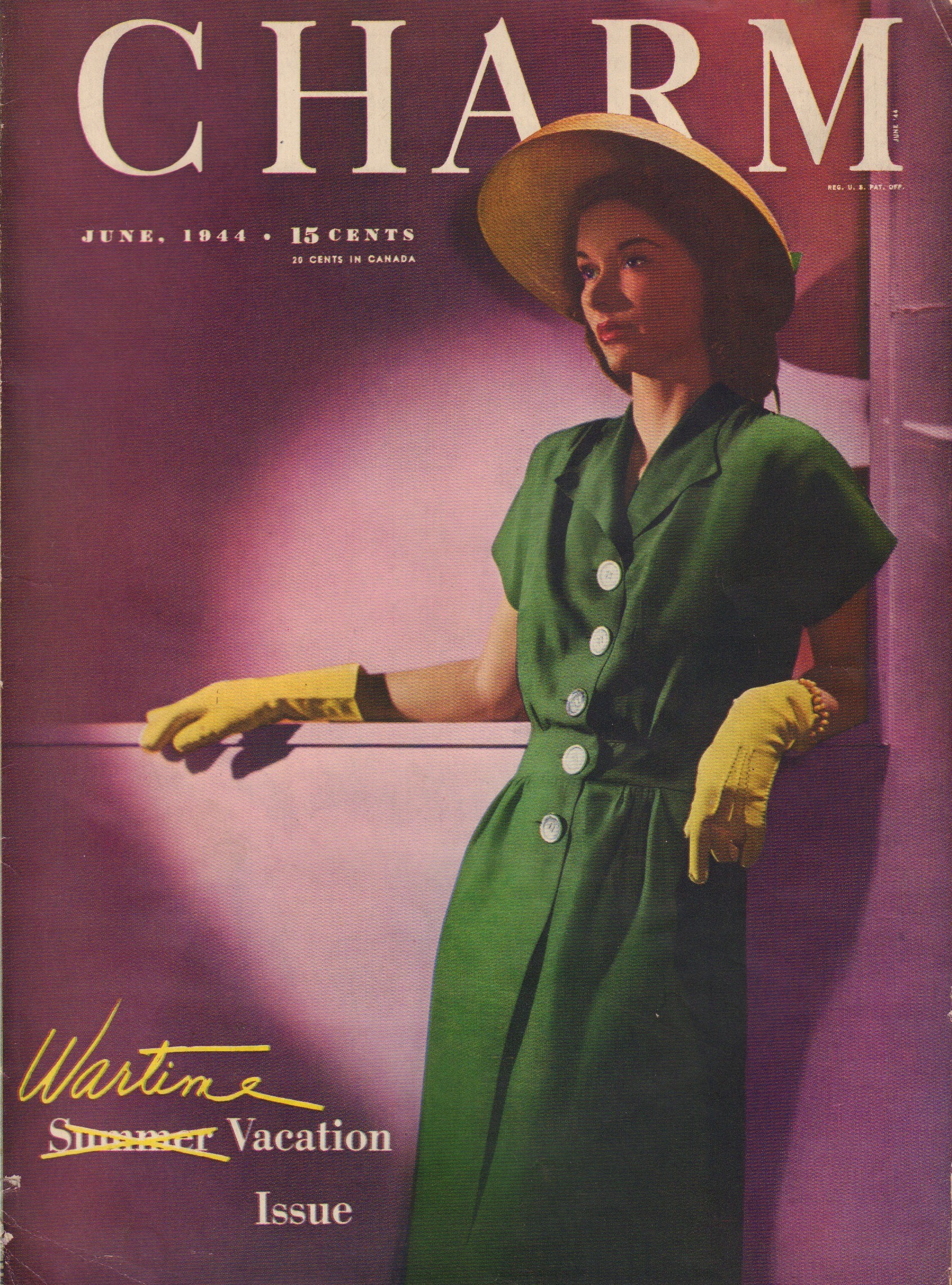 Image for Charm, June 1944 - Wartime Vacation Issue