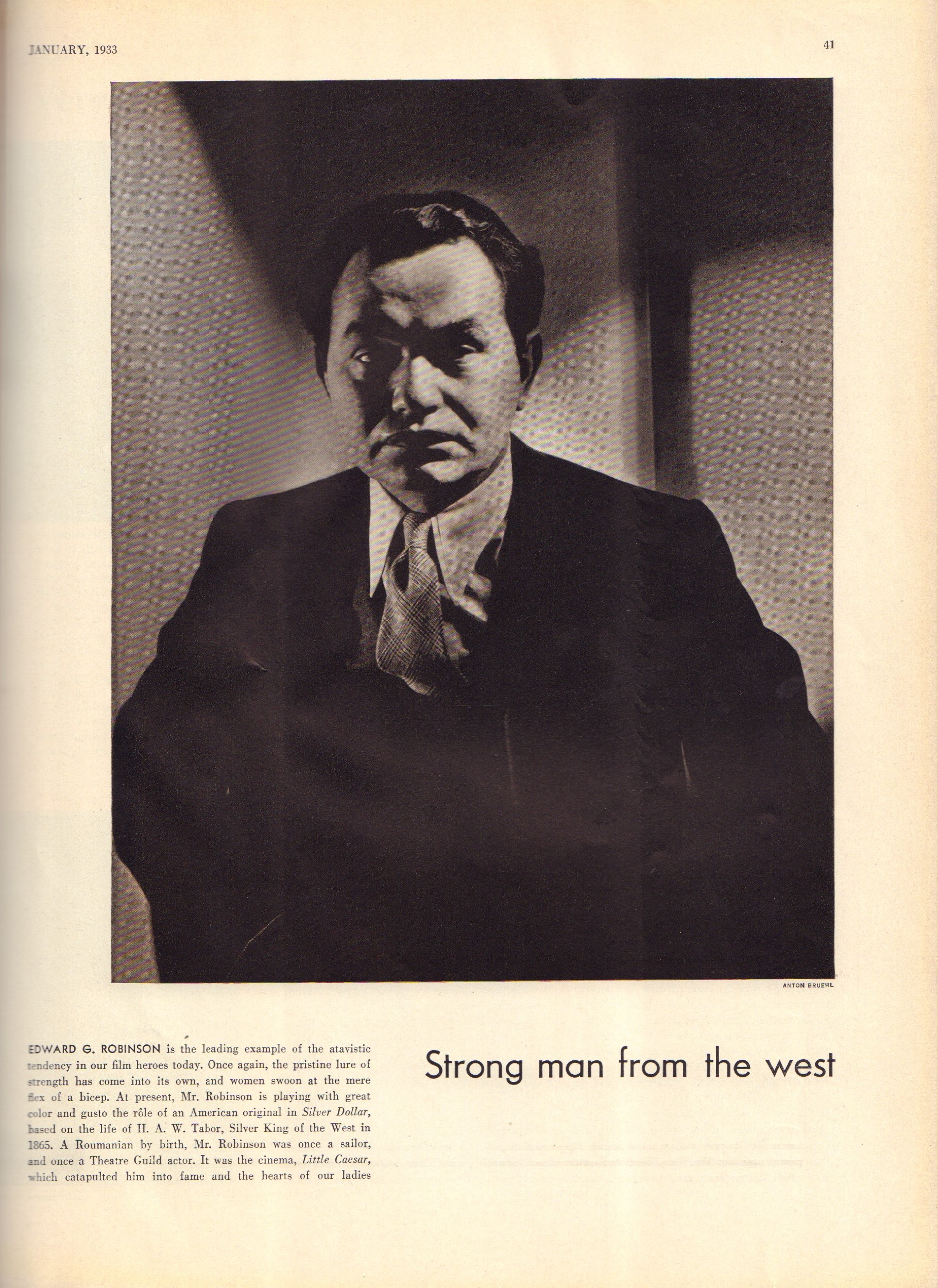 Image for Vanity Fair Magazine, January 1933