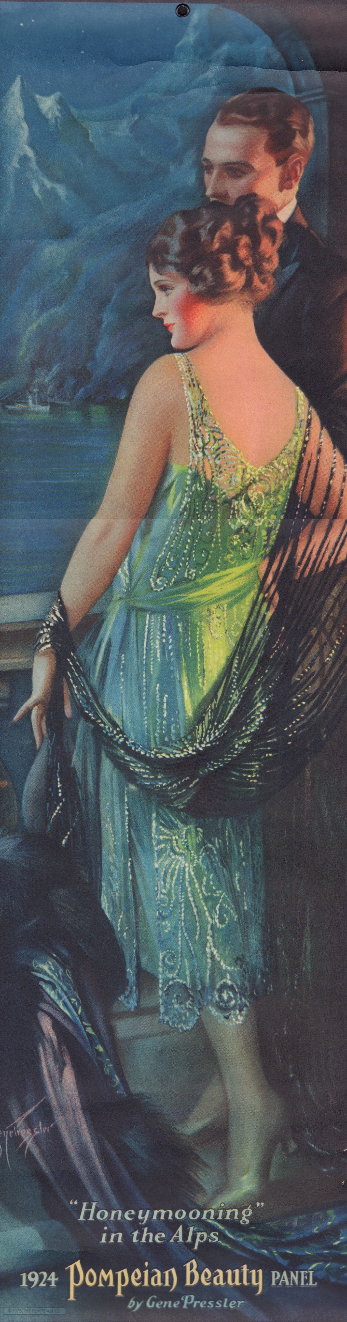 Image for Honeymooning in the Alps - 1924 Pompeian Beauty Panel