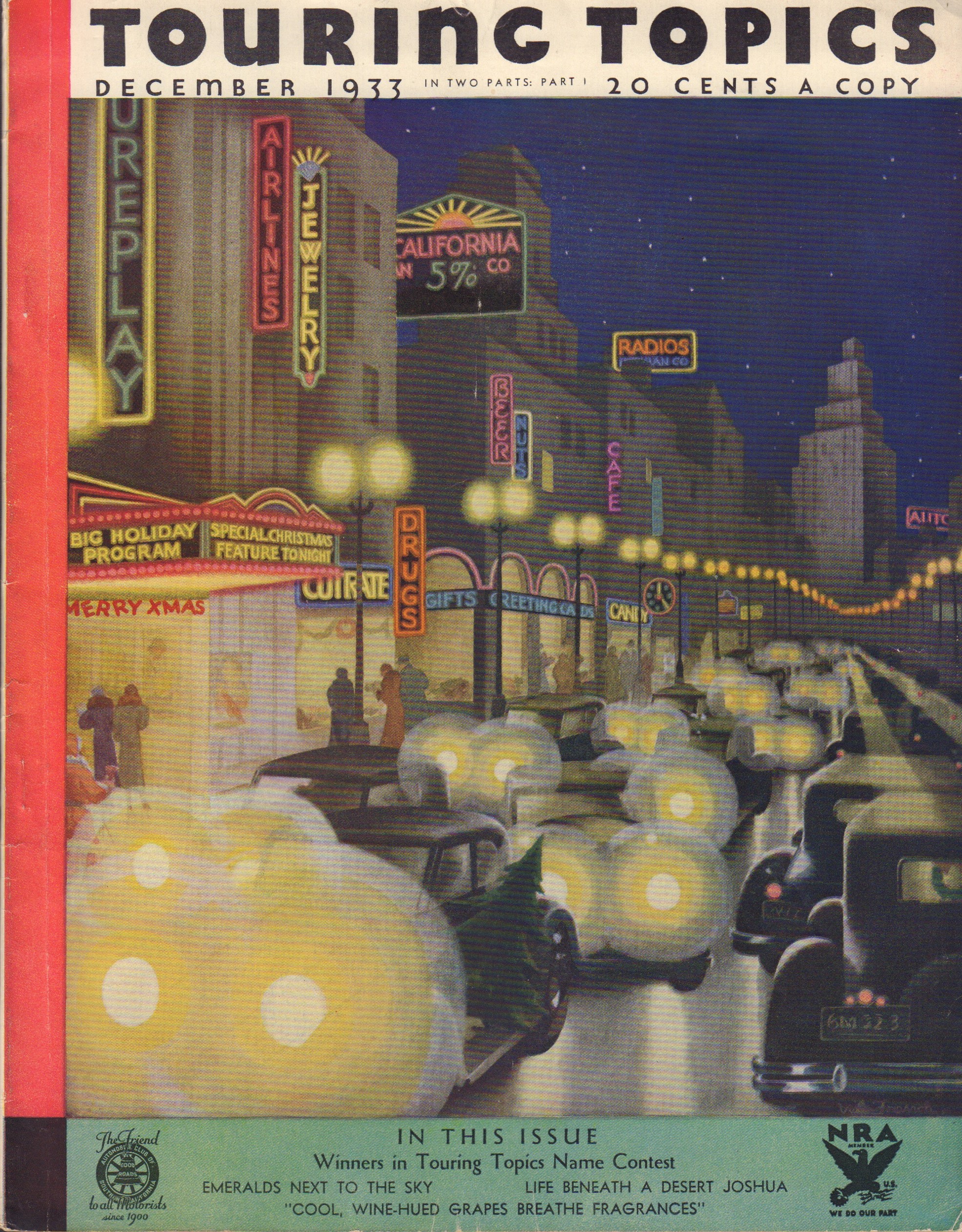Image for Touring Topic Magazine, December 1933
