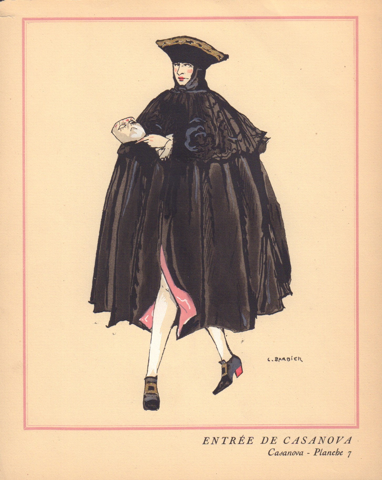 Image for Entree de Casanova--Casanova - Planche 7; Pochoir print