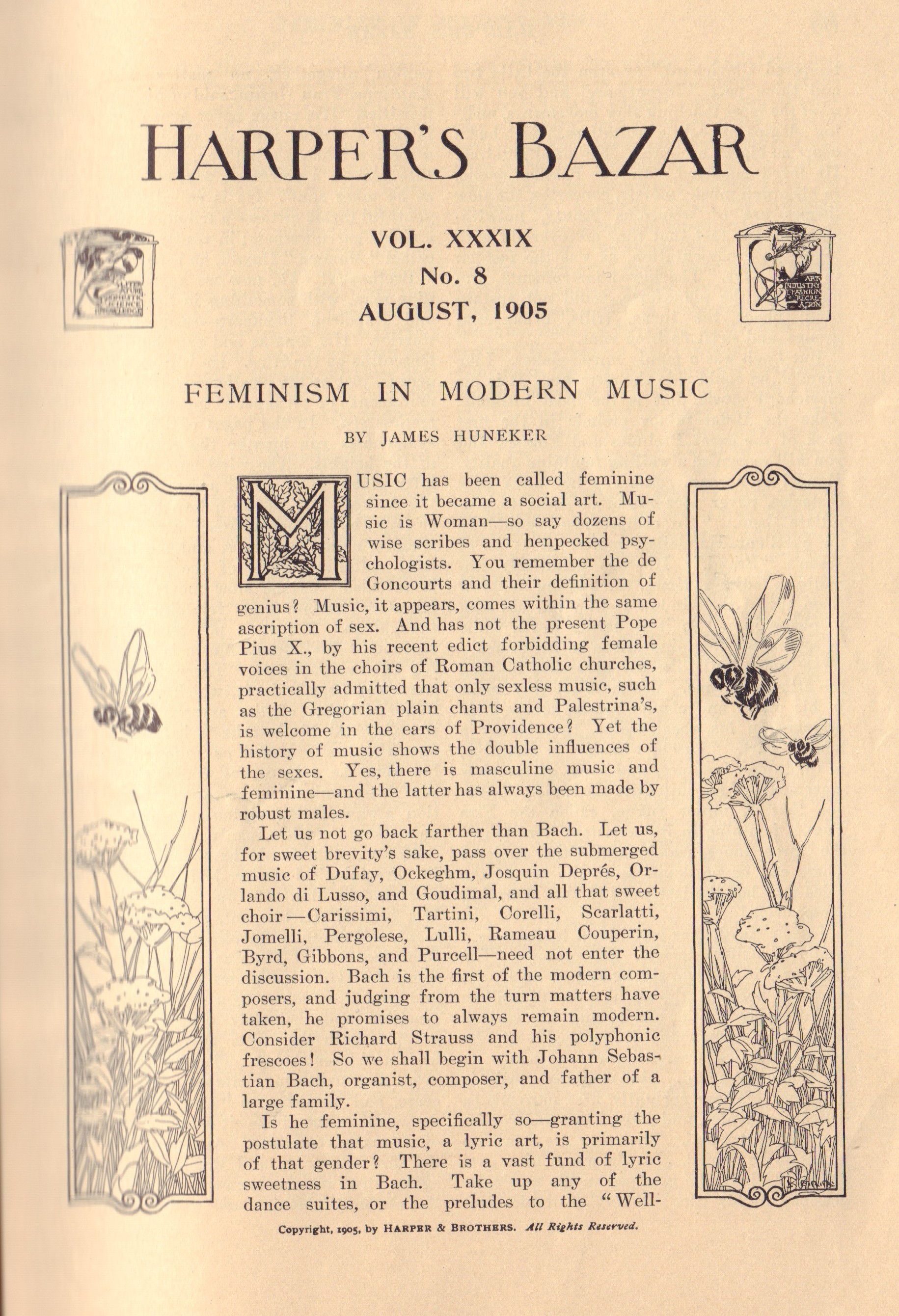 Image for Harper's Bazar - Vol. XXXIX, No.8 - August 1905