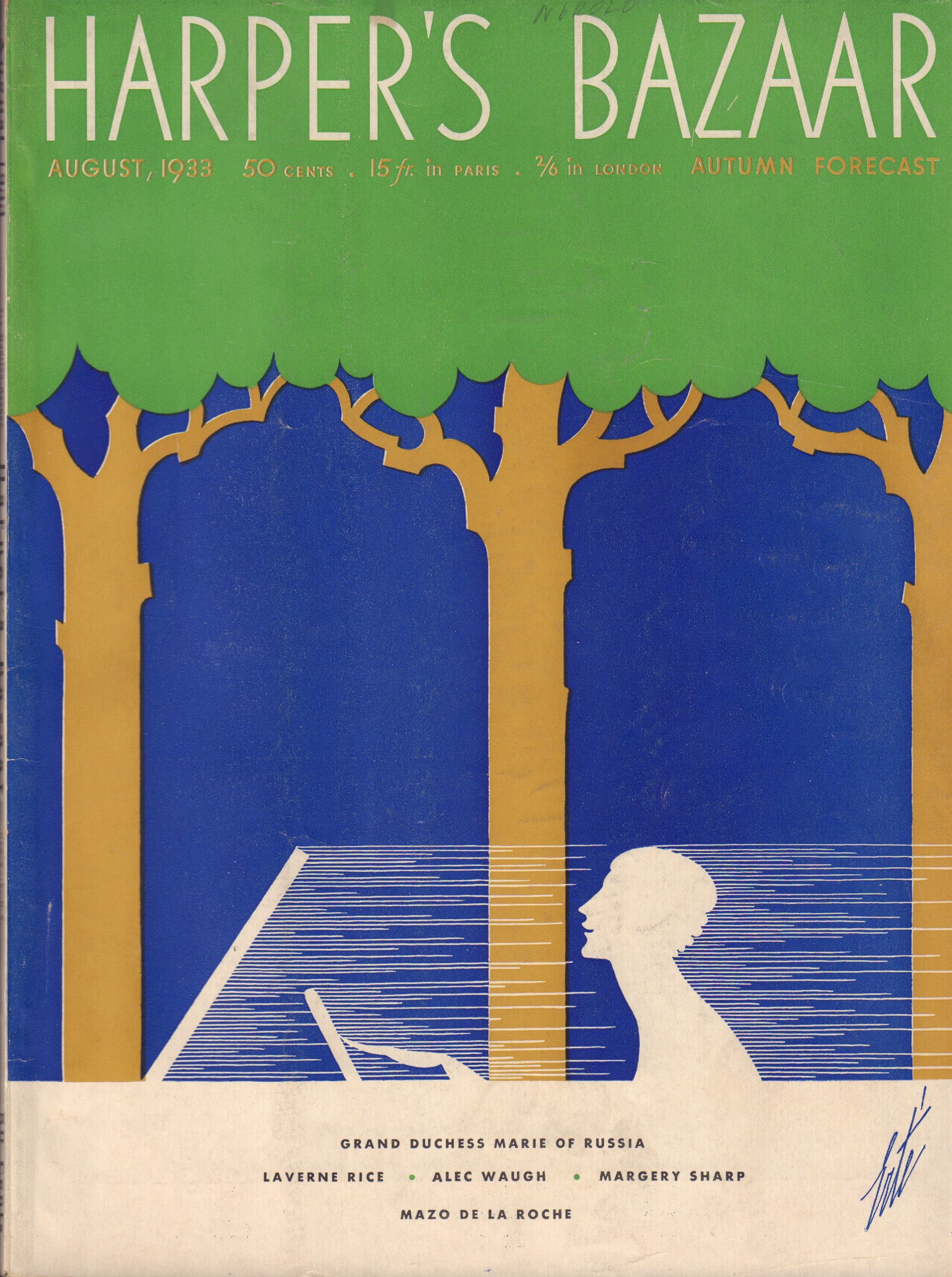 Image for Harper's Bazaar (Bazar) August, 1933
