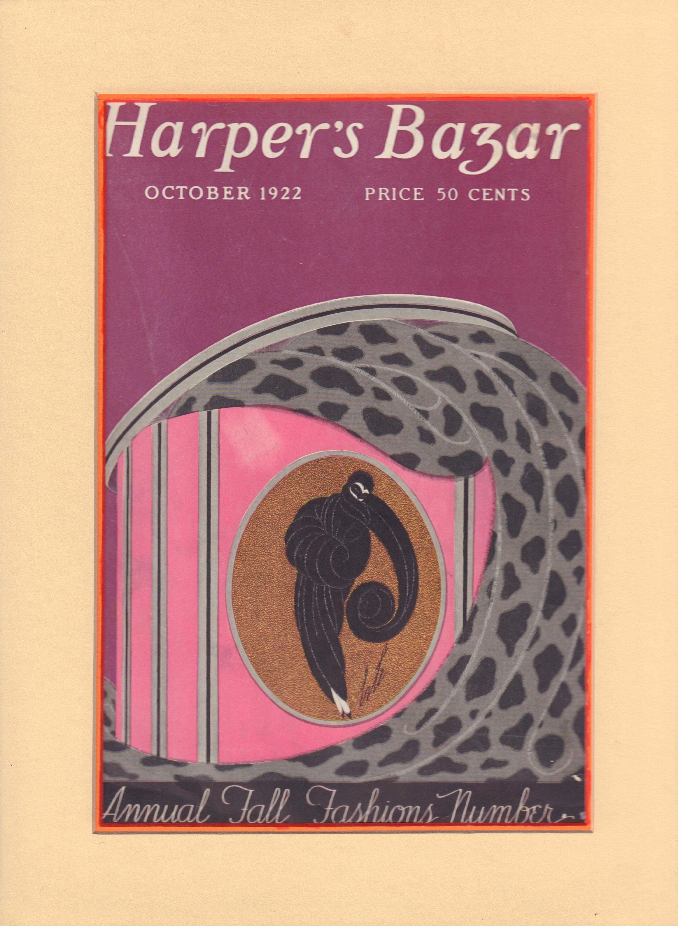 Image for Harper's Bazar (Bazaar) Magazine, October 1922 (Cover Only)