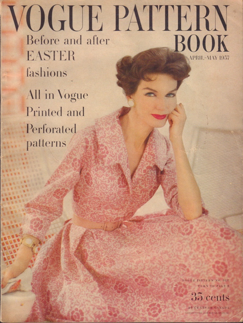 1953 Vogue Pattern Book FASHION Designs Female Models Photos Ads Magazine